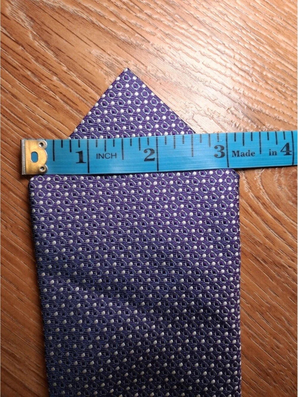 Eton 100% Silk Tie Purple Geometric Made in Italy